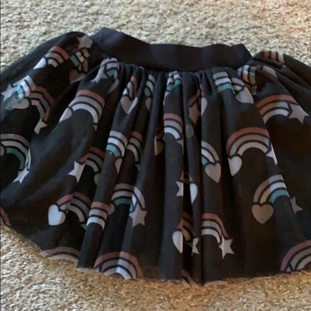 Hux a baby tulle black rainbow skirt